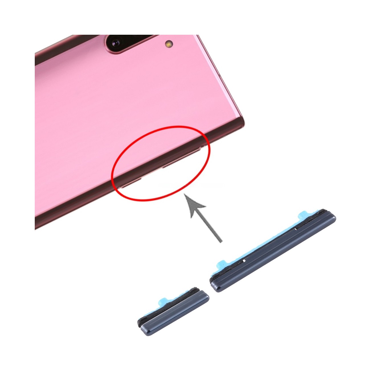 For Samsung Galaxy Note10 Power Button and Volume Control Button(Black)