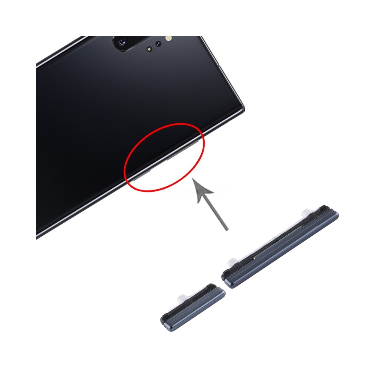 For Samsung Galaxy Note10+ Power Button and Volume Control Button(Black)