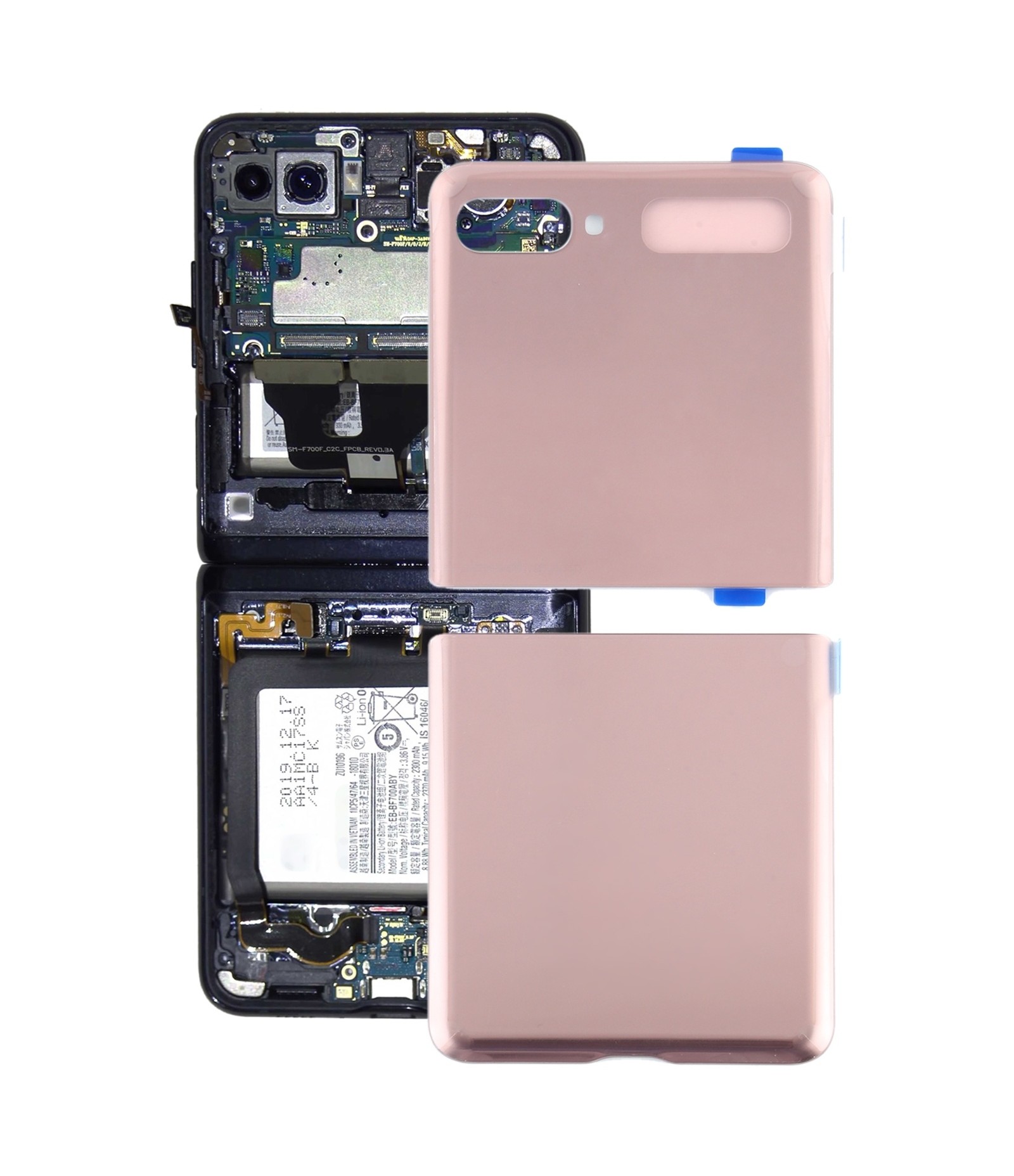 For Samsung Galaxy Z Flip 5G SM-F707 Battery Back Cover (Pink)