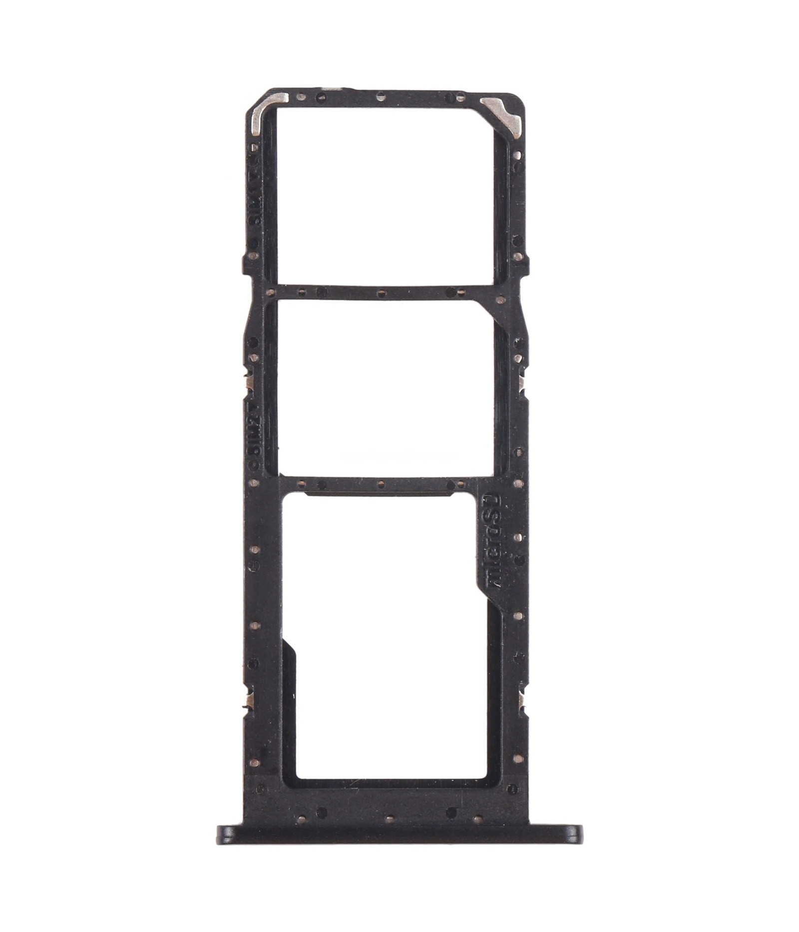For Samsung Galaxy A02s SM-A025 SIM Card Tray + SIM Card Tray + Micro SD Card Tray (Black)