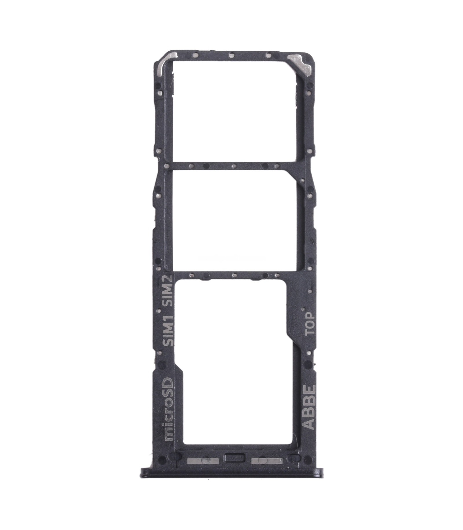 For Samsung Galaxy A22 SM-A225 SIM Card Tray + SIM Card Tray + Micro SD Card Tray (Black)