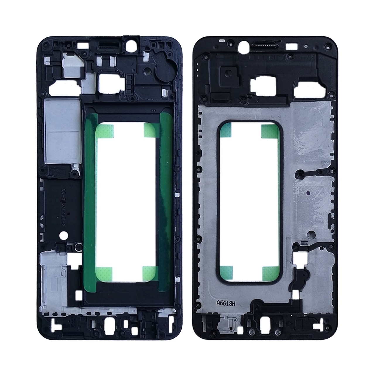 For Galaxy C5 Front Housing LCD Frame Bezel Plate (Black)