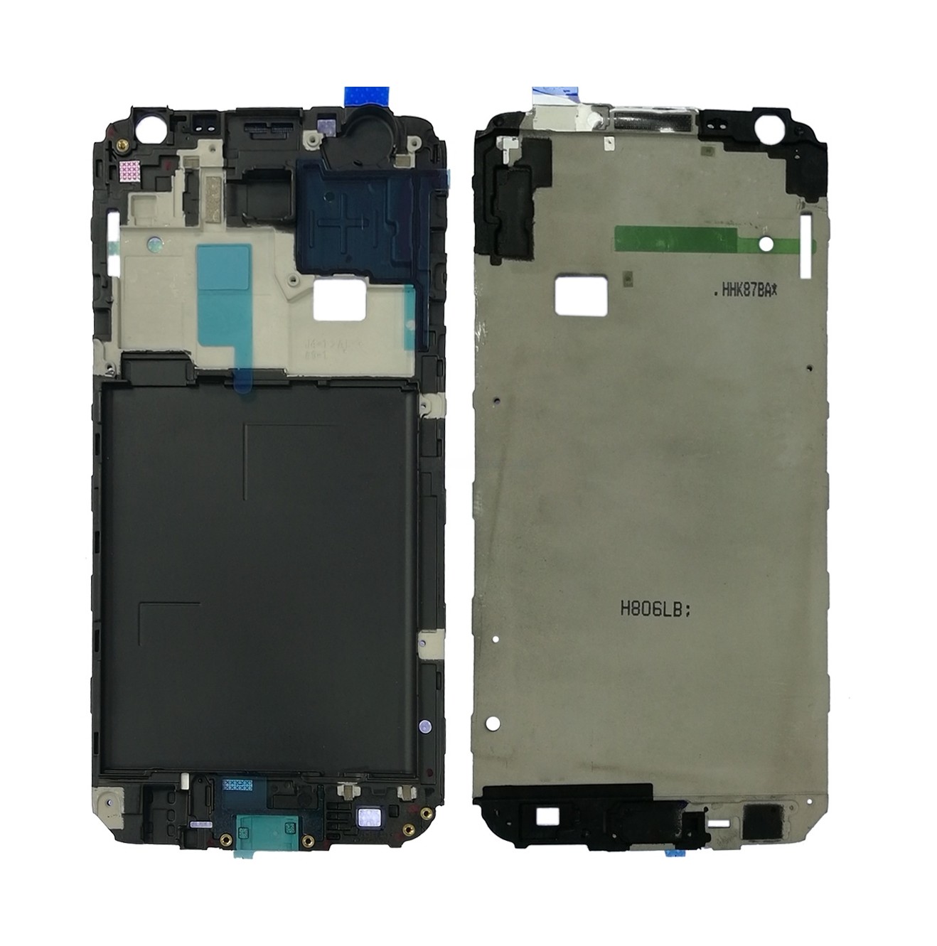 For Galaxy J4, J400F/DS, J400G/DS Front Housing LCD Frame Bezel Plate (Black)