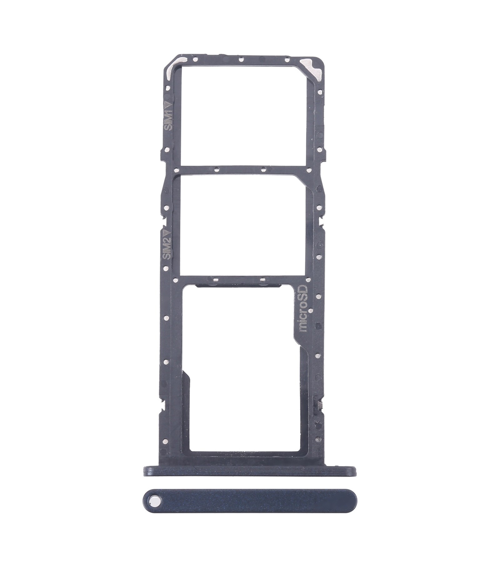For Samsung Galaxy A06 SM-A065F Original SIM Card Tray + SIM Card Tray + Micro SD Card Tray (Black)