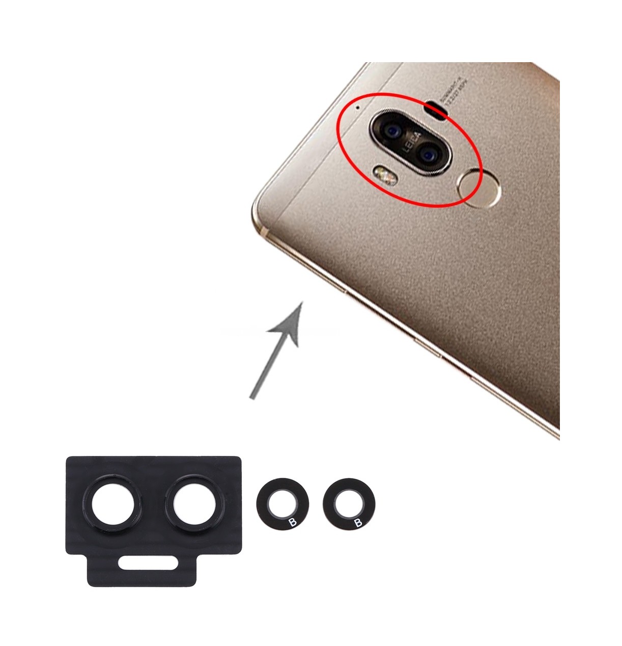 For Huawei Mate 9 Camera Lens Cover (Black)