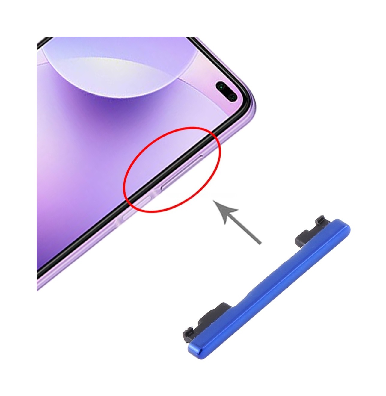 Power Button and Volume Control Button for Xiaomi Redmi K30 (Blue)