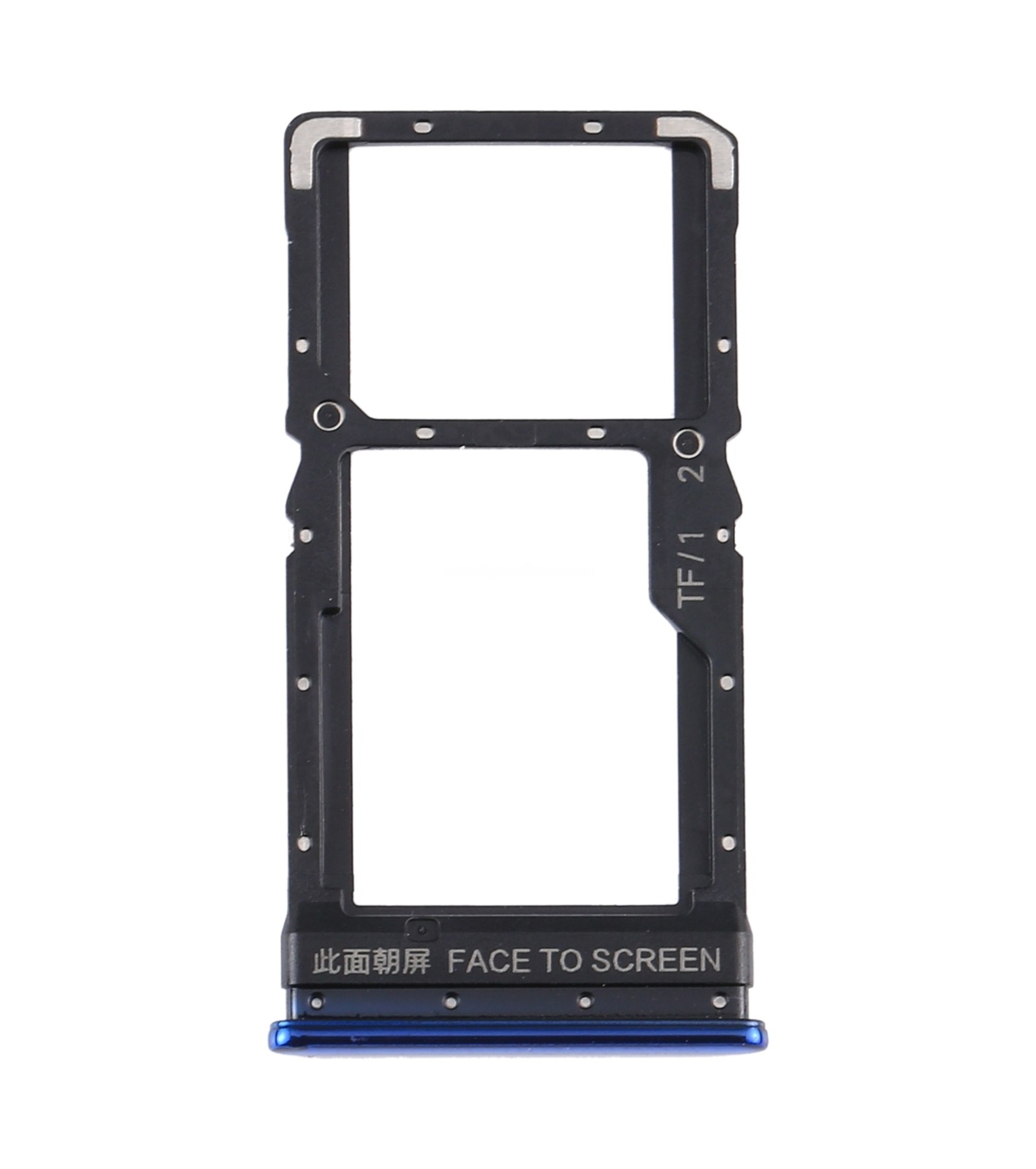 SIM Card Tray + SIM Card Tray / Micro SD Card Tray for Xiaomi Poco X3 / Poco X3 NFC(Blue)