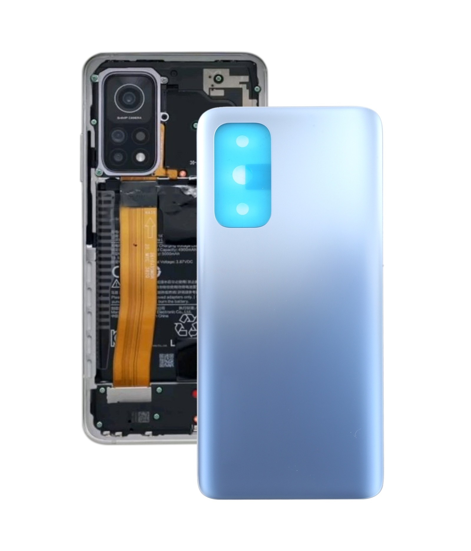 Original Battery Back Cover for Xiaomi Redmi K30S M2007J3SC(Silver)