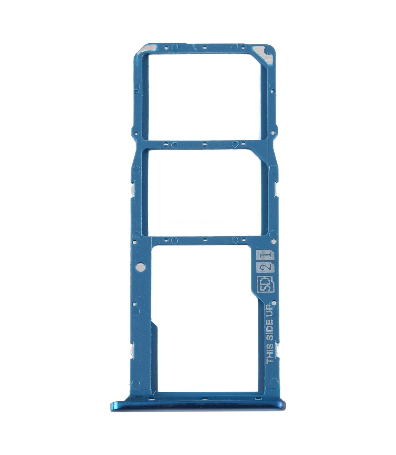 SIM Card Tray + SIM Card Tray + Micro SD Card Tray for Motorola Moto E6 Play/XT2029/XT2029-1(Blue)