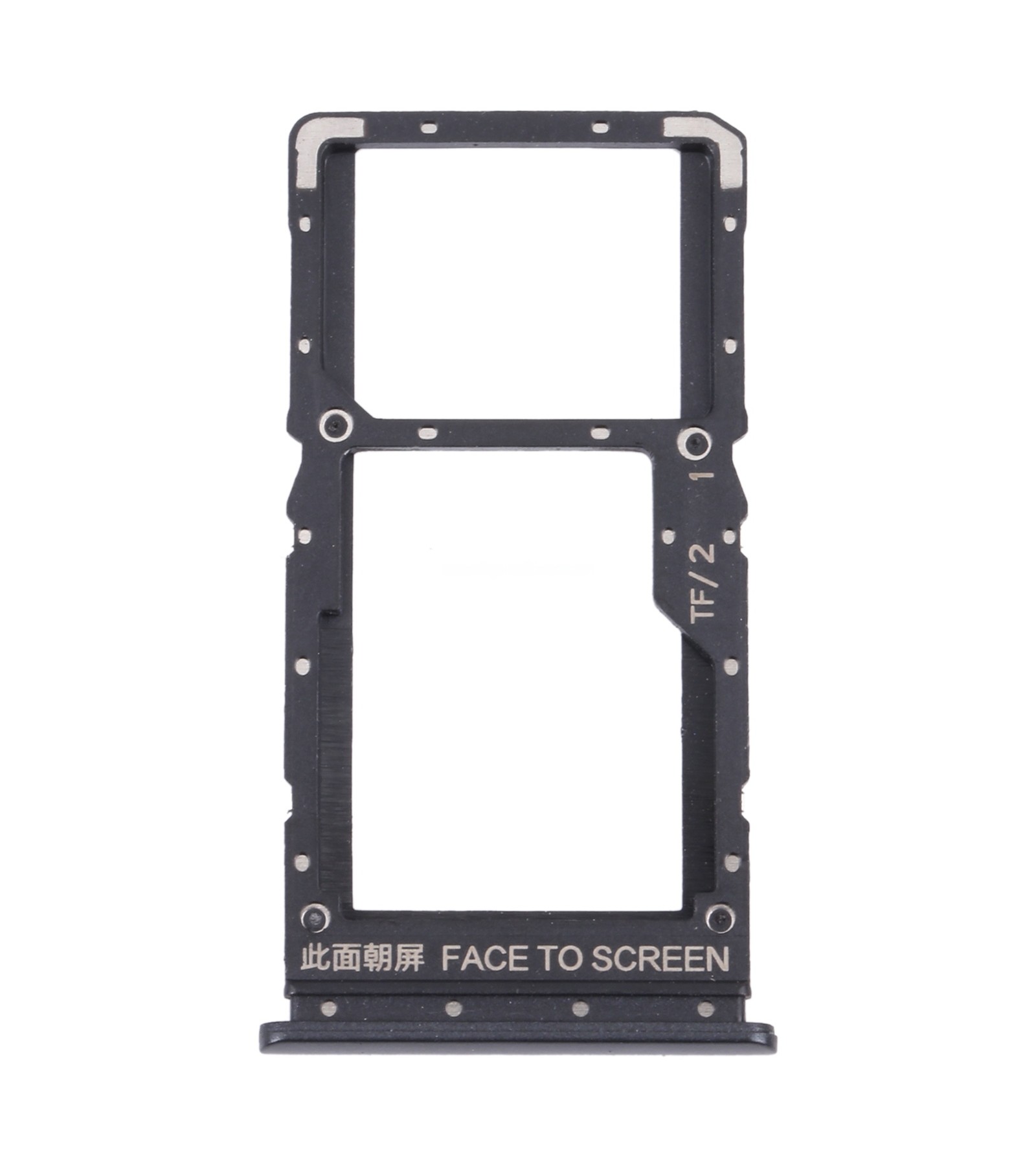 SIM Card Tray + SIM Card Tray / Micro SD Card Tray for Xiaomi Redmi Note 10 5G / Poco M3 Pro 5G / Redmi Note 10T 5G M2103K19G M2103K19C M2103K19PG M2103K19PI(Black)
