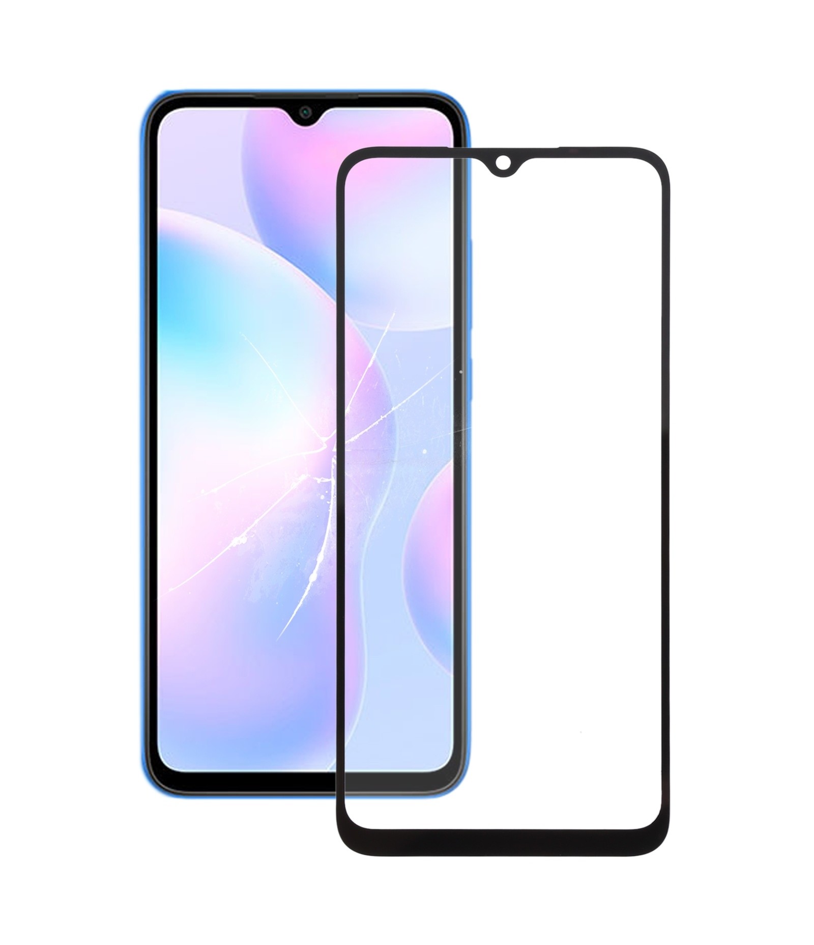 Front Screen Outer Glass Lens with OCA Optically Clear Adhesive for Xiaomi Redmi 9A / Redmi 9C / Redmi 9C NFC / Redmi 9AT / Redmi 9i / Redmi 9 Activ / Poco C31