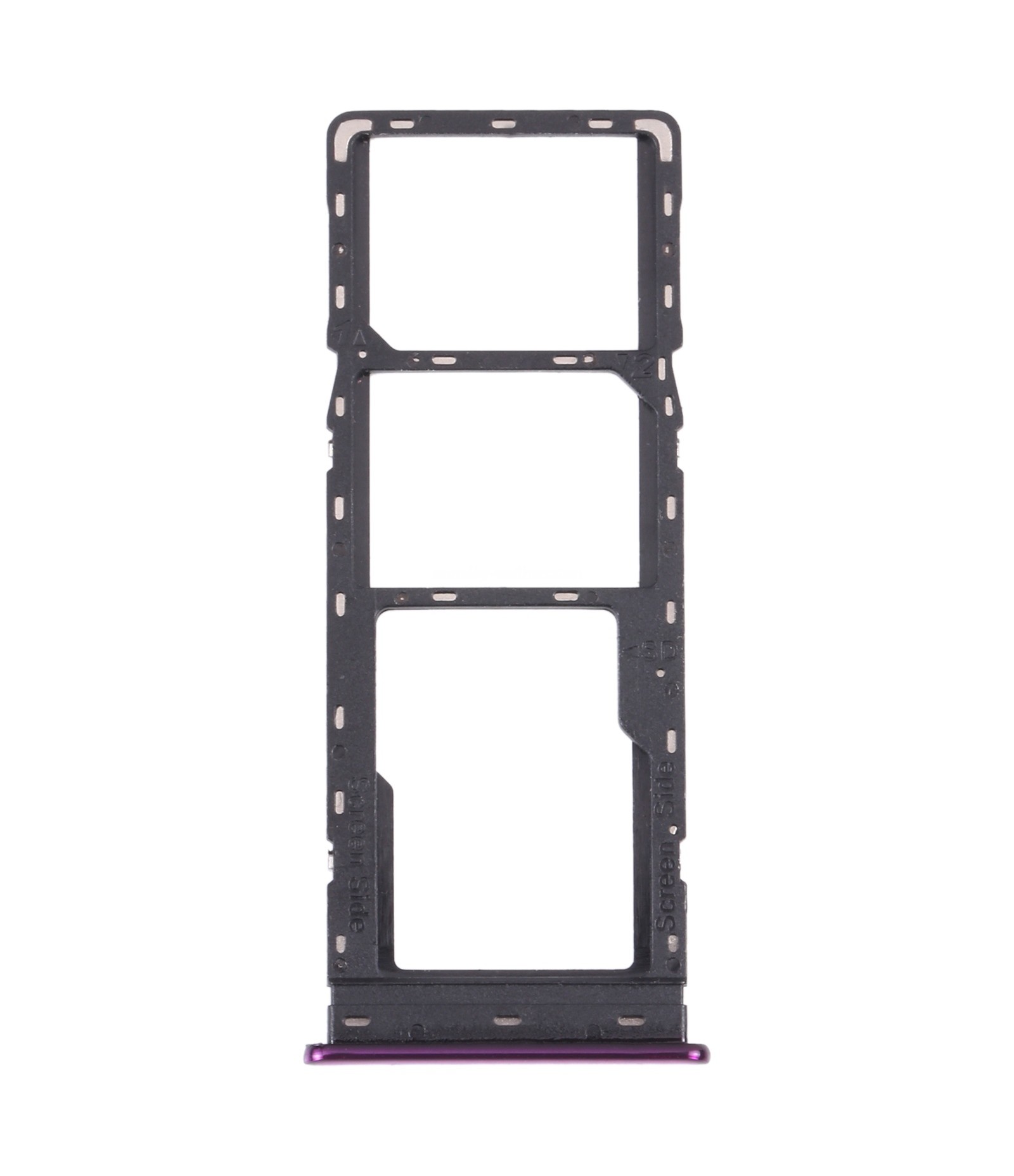 For Infinix Note 7 Lite X656 SIM Card Tray + SIM Card Tray + Micro SD Card Tray (Purple)