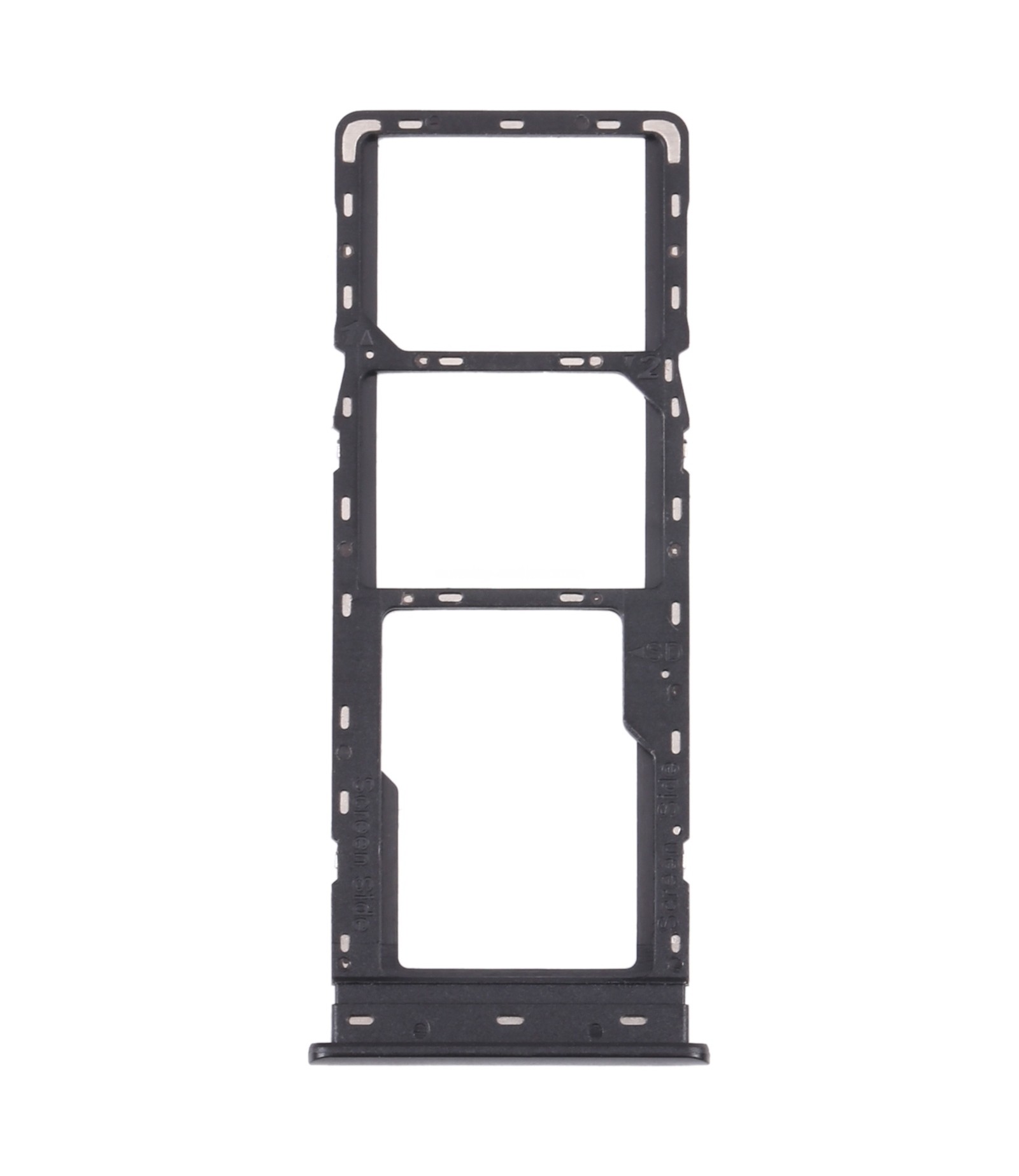 For Tecno Spark 5 Air/Spark 5 Pro/Spark 5 SIM Card Tray + SIM Card Tray + Micro SD Card Tray (Black)