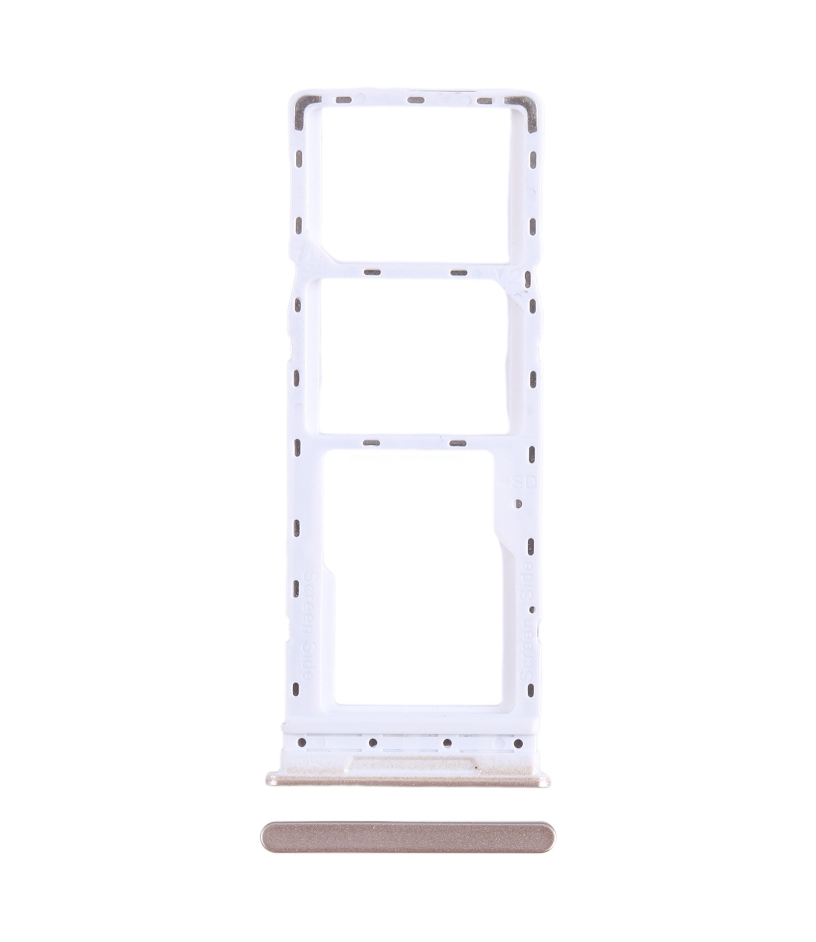 For Tecno Camon 18 SIM Card Tray + SIM Card Tray + Micro SD Card Tray (Gold)