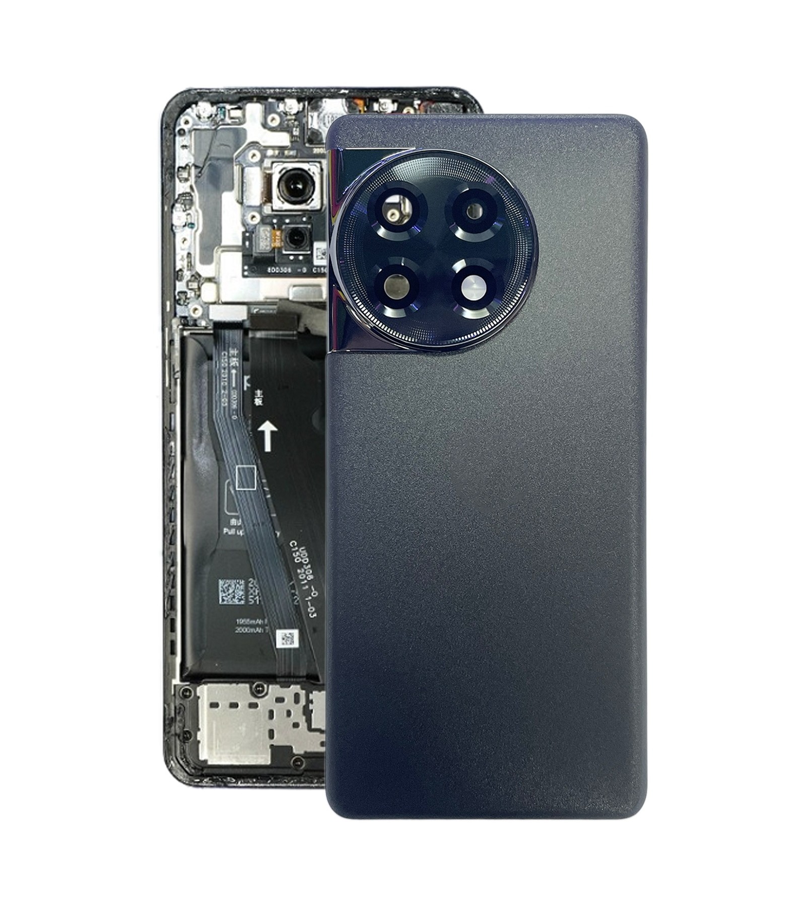 For OnePlus ACE 2 PHK110 Battery Glass Back Cover(Black)