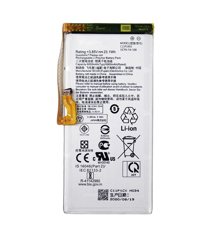 6000mAh Battery Replacement For ASUS ROG Phone 3 ZS661KL C11P1903